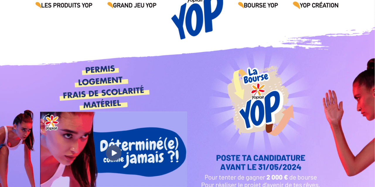 La bourse Yop est de retour en 2024